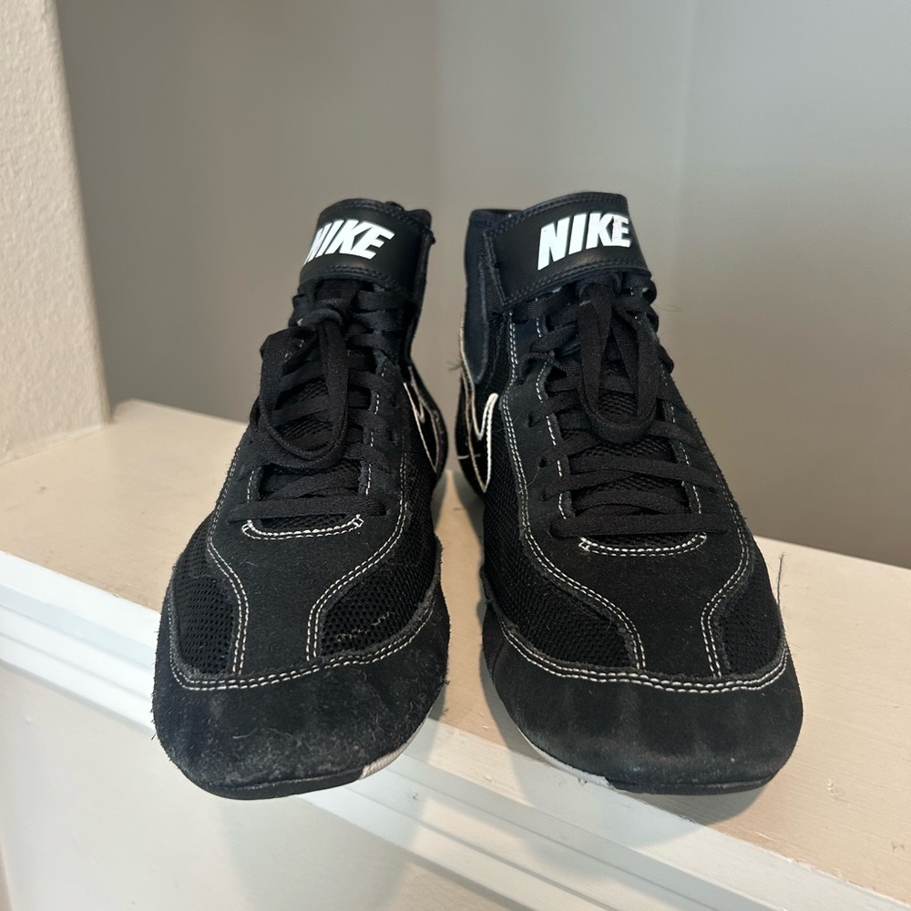 Nike Speed Sweep Wrestling Shoes Black 366683-001 High Top Lace Mens Size 9.5 - Picture 9 of 9
